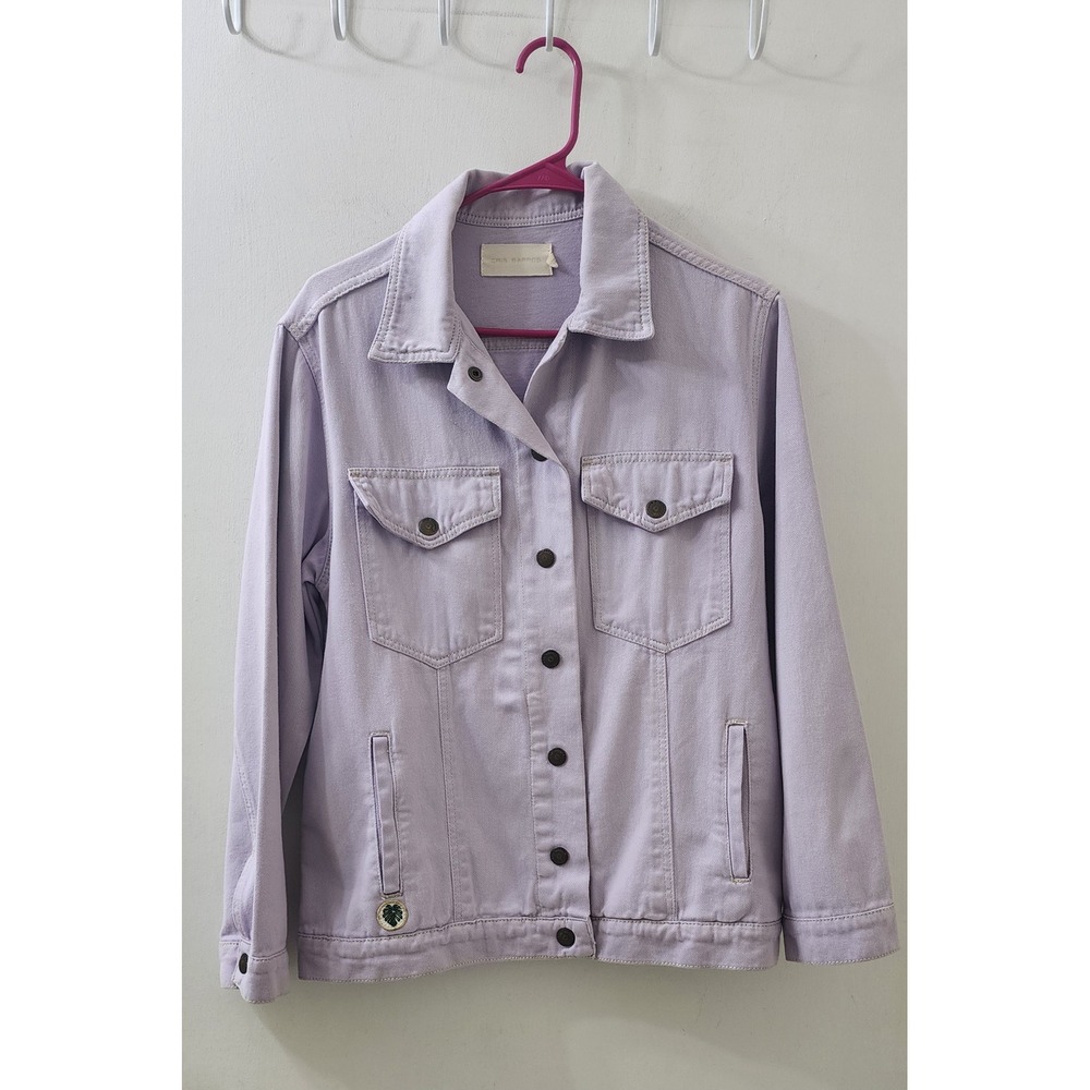 Cris Barros Lavender Purple Denim Trucker Jacket Size 36 24JQ266UI Brazil